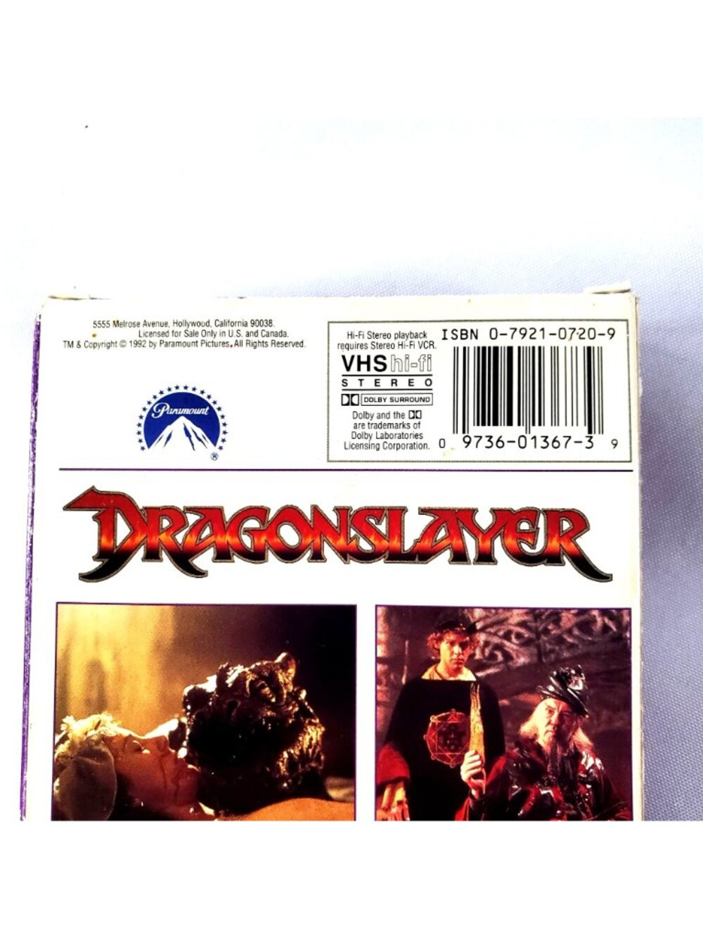 Dragonslayer 1981 VHS Tape Paramount Pictures PG Fantasy Adventure - Picture 4 of 7